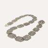 New Retro Women's Geometric Heavy Industry Engraving Ethnic Style Flowers Fashionable Metal Waist Chain