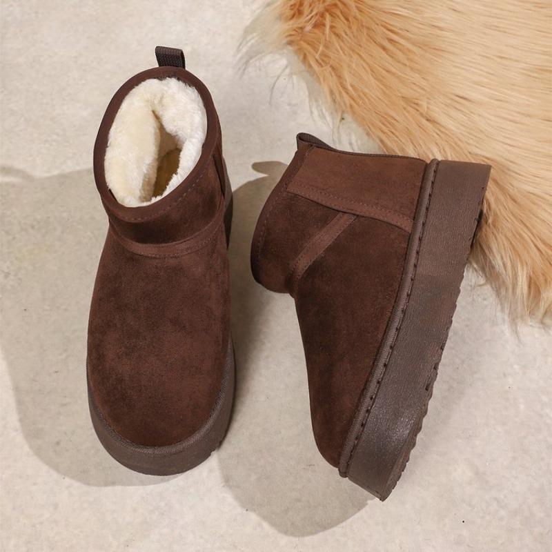 Plus-size Shoes, Thick-soled Snow Boots, New Women's Fleece and Thickened Boots, Cotton Boots