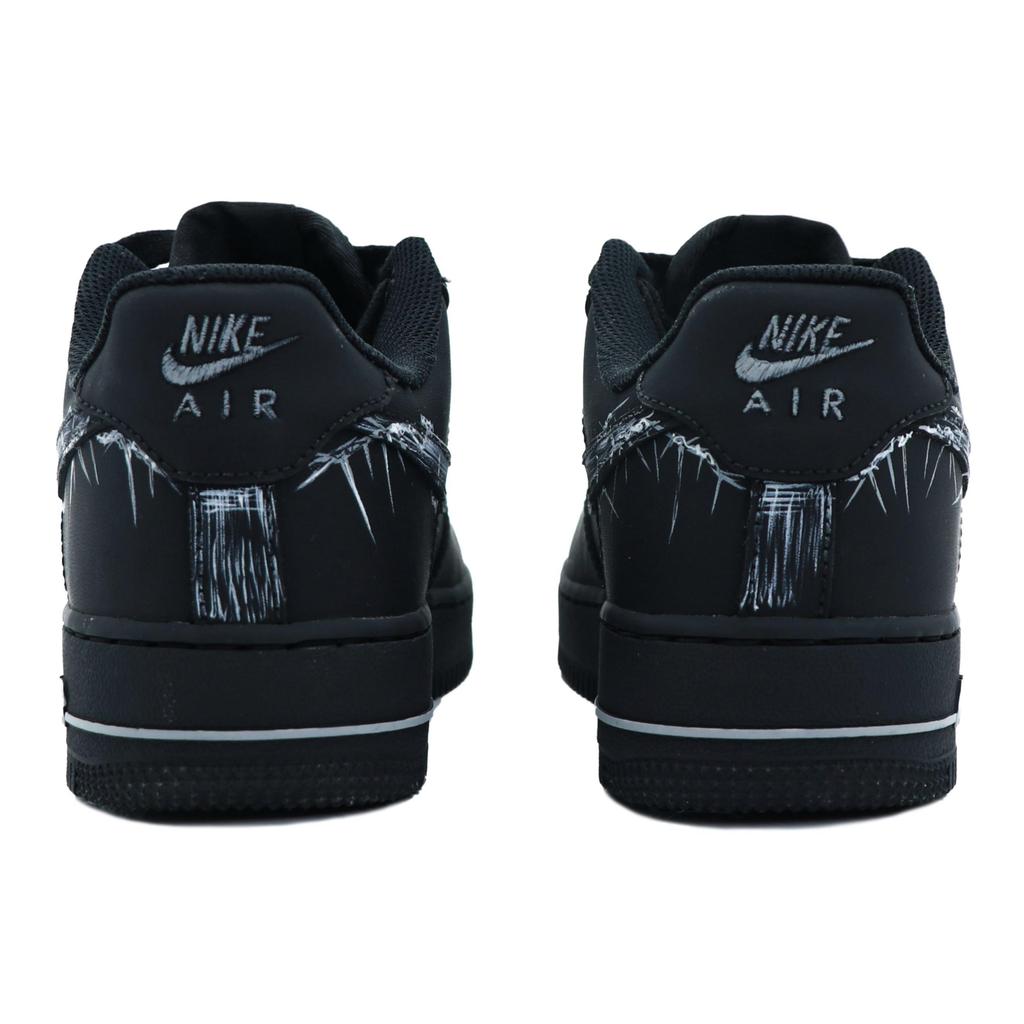 Nike Air Force 1 Coverage Low top Skateboard Shoes Men's Black White CW2288-001(Team147-)