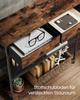 VASAGLE Narrow Console Table with 2 Fabric Drawers, 3-Tier Entryway Sofa Table, 24 x 76 x 80 cm, for Hallway, Living Room, Rustic Brown and Ink Black
