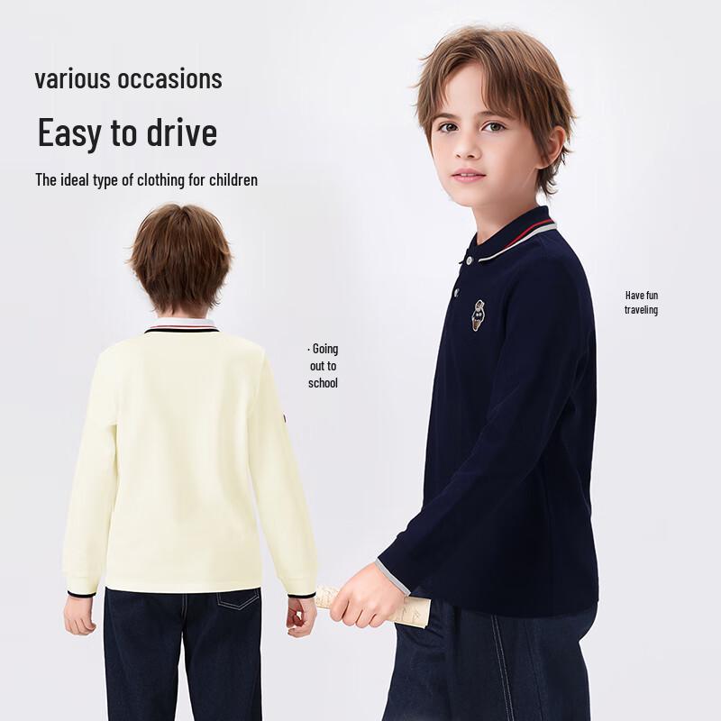 Classic Teddy Boys' Long-Sleeve Polo Shirt