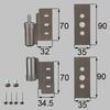 LIXIL TOSTEM ES Hinge Blade Set Unit Bronze FNMB212 (Main Side)
