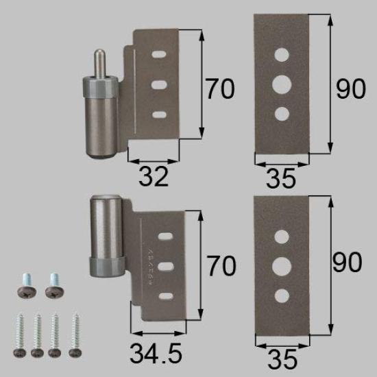 LIXIL TOSTEM ES Hinge Blade Set Unit Bronze FNMB212 (Main Side)