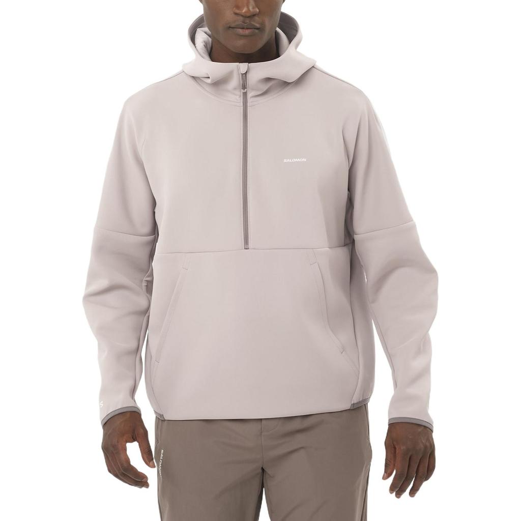 Salomon Warm And Comfortable Everyday Versatile Solid Color Sweatshirt Men Sweatshirt Light-Pink C24213