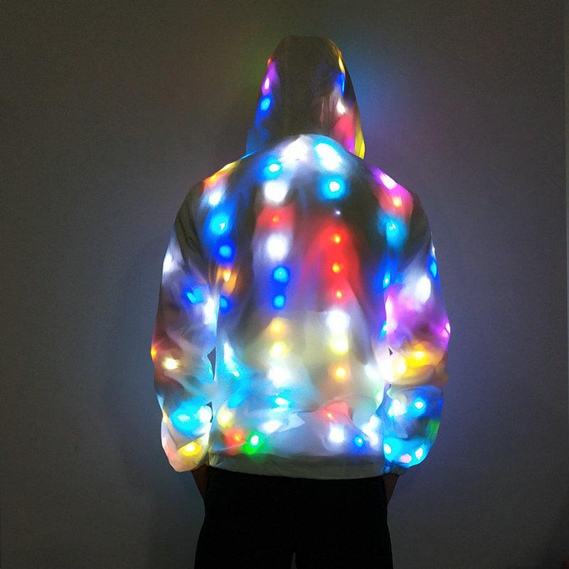 Led Lighs Waterproof Clothes Cool Night Running Props Led Light Up Rave Jacket Adult Kids Dance Performance Fancy Dress Flash