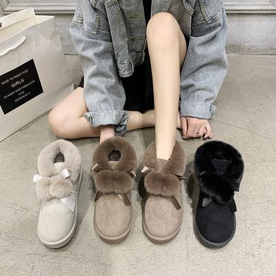Fashion Winter Plush Short Boots Women 2024 Thick Velvet Warmth Snow Boots Ladies Slip On Fashion Cotton Shoes Plus Size Female Footwear