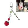 Creative Tomato Fork Keychain Phone Lanyard Resin Charm Decorative Accessory For Car Interior And Gifting