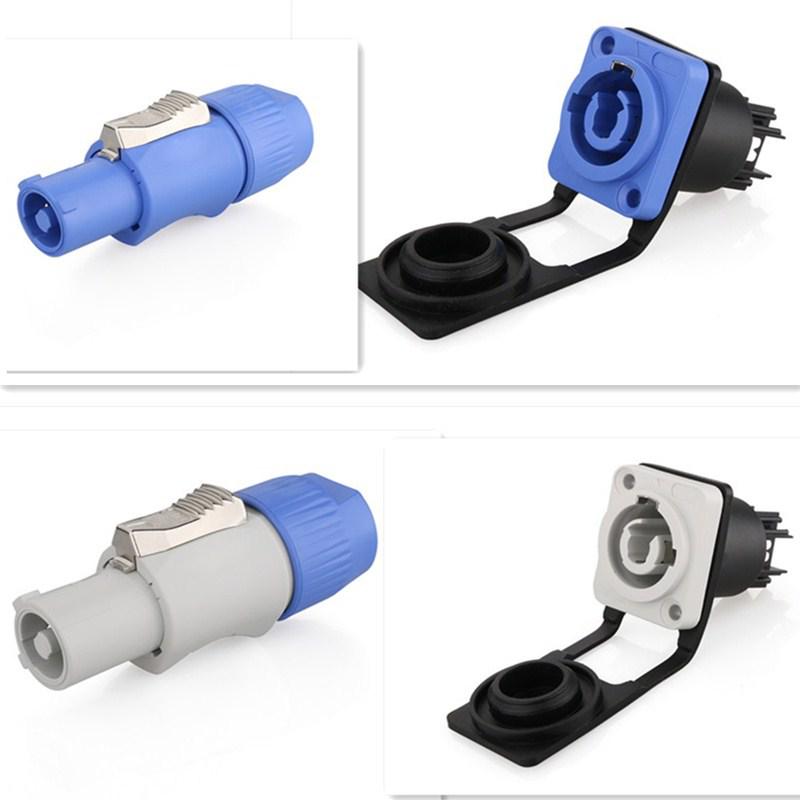 3P Stage Lighting Beam Light with Aviation Plug, LED Display, and XLR Waterproof Male/Female Socket.