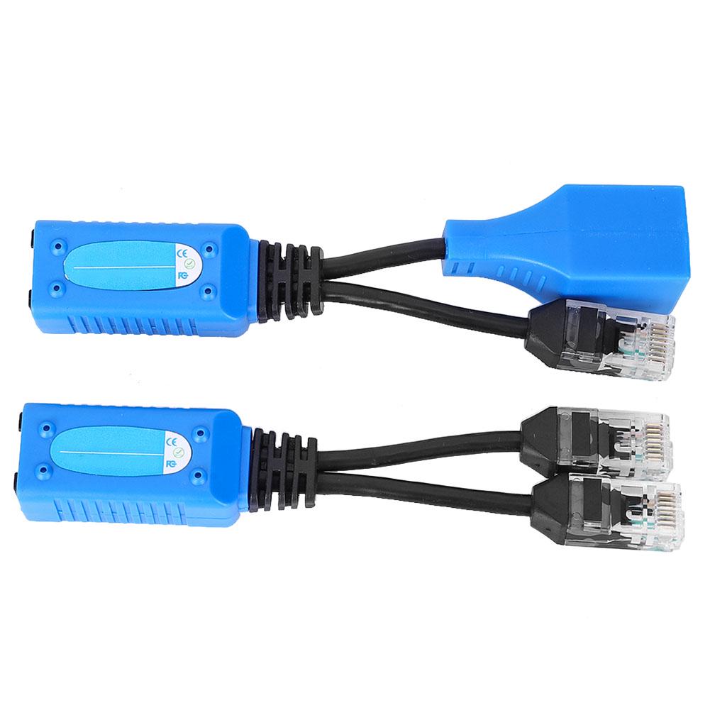 

2 шт. Спліттер RJ45 Combiner POE Adapter Connectors Комплект кабелю живлення