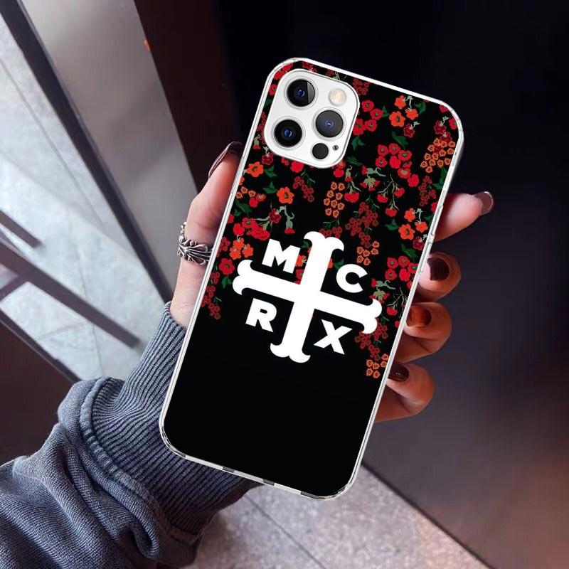 My Chemical Romance MCR Phone Case For iPhone 17 Air 11 13 Mini 14 15 Plus 16 12 Pro Max 16E SE 7 8 Pattern Soft TPU Back Cover