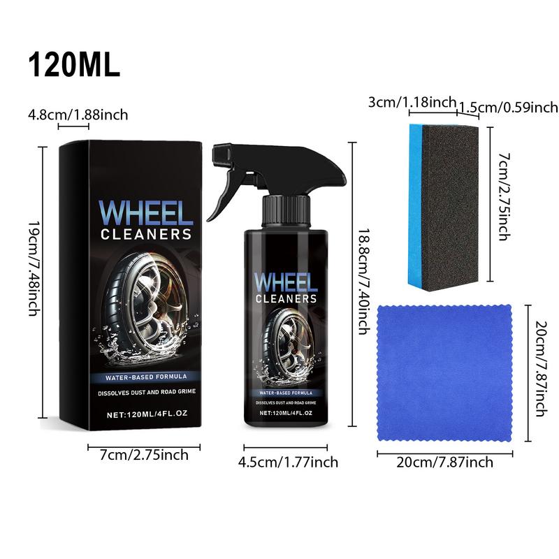 Auto Felgenreiniger Spray Sanfter und effektiver Reifenreiniger Mehrzweck Autoreiniger Spray Felgenpflege für Autos LKW SUVs