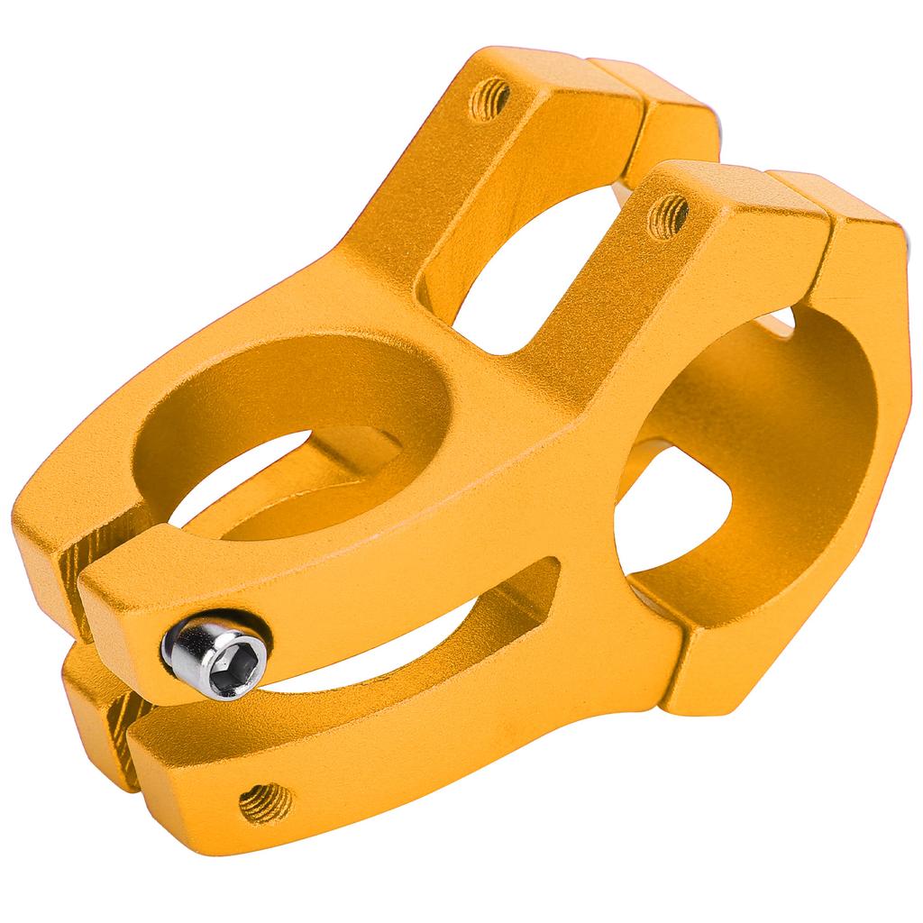 LUNJE Mountain Bike Stem Bicycle Short Handlebar Aluminum Alloy Hollow Stem 31.8x35mmGold