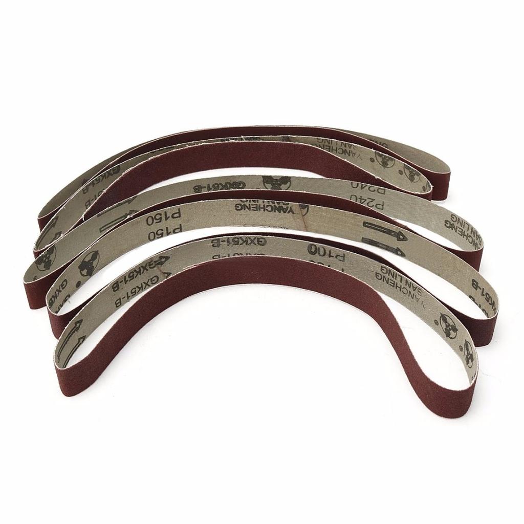 15pcs New Sanding Belts 80/100/150/240/320 Grit Aluminum Oxide Sander Abrasive