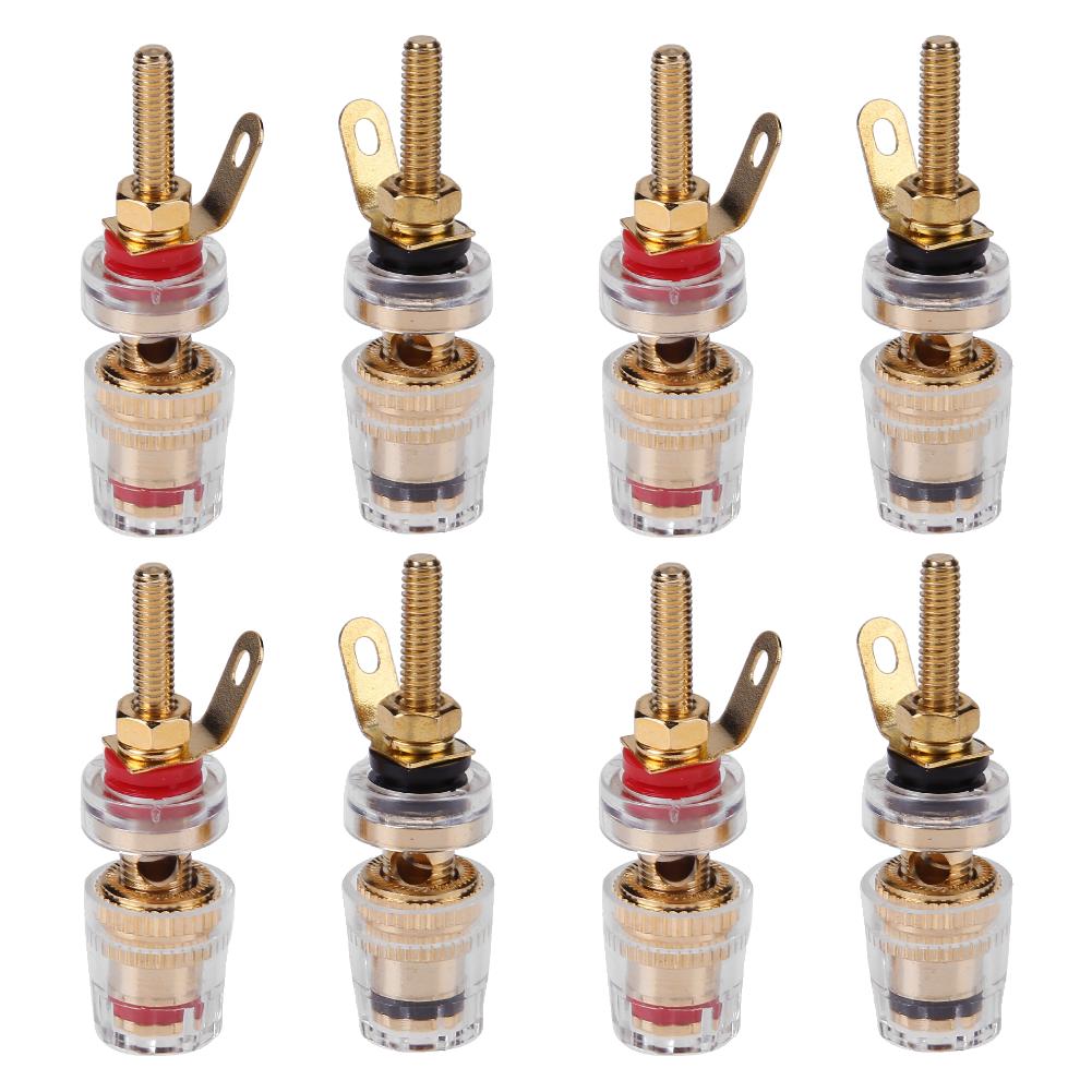 2-10PCS Speaker Terminal Binding Post 4mm Banana Plugs Socket Brass Speaker Amplifier Binding Posts Terminals Loudspeakers