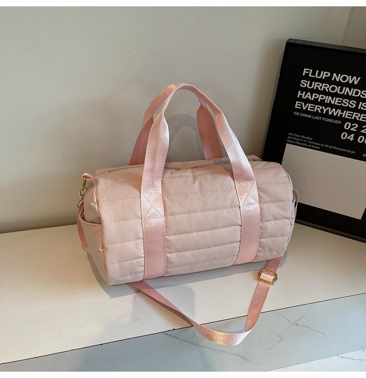 

High value and large capacity tote travel bag women s 2025 new solid color casual simple handbag lightweight shoulder bag