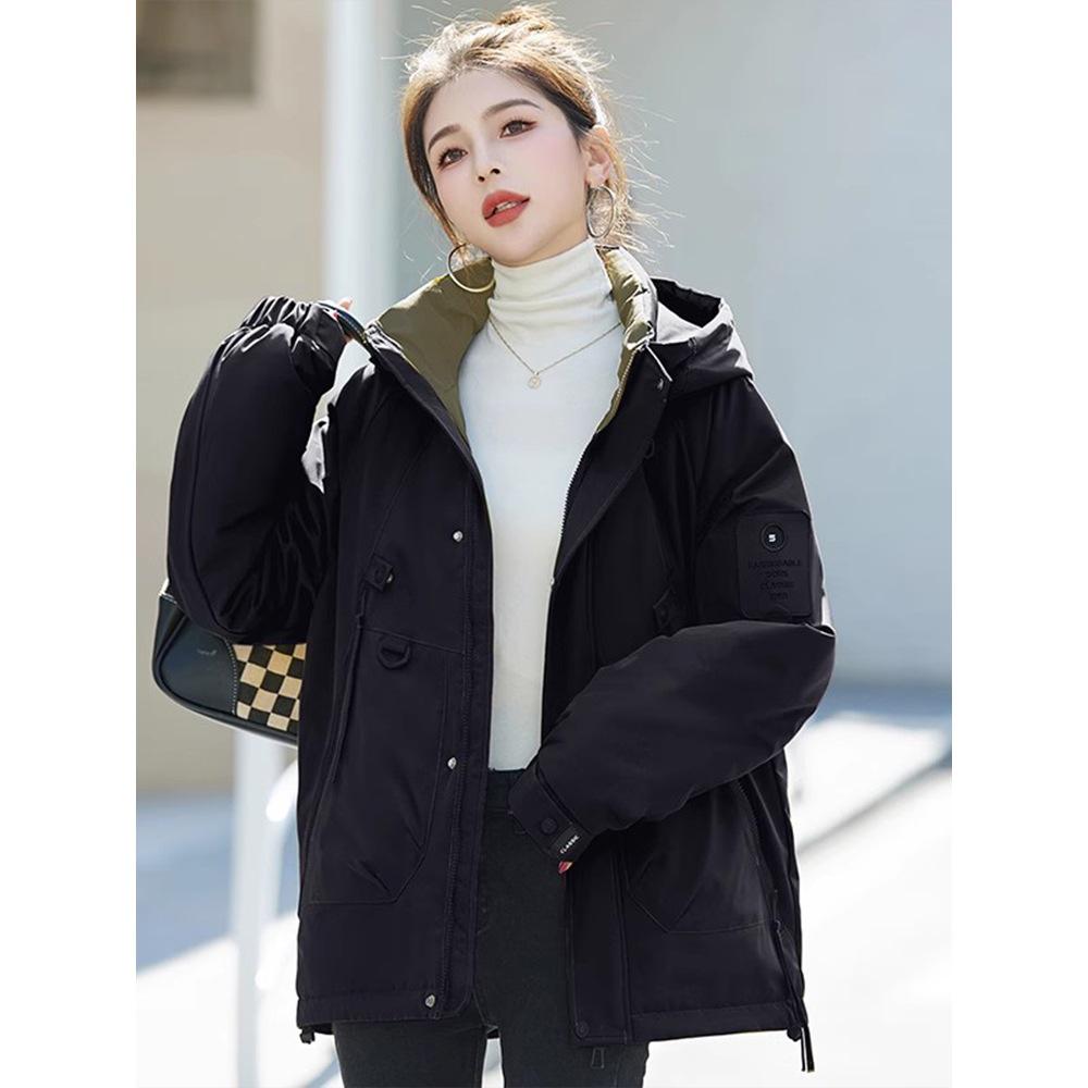 Women's 2025 Autumn/Winter Loose Cotton-Padded Windbreaker Parka