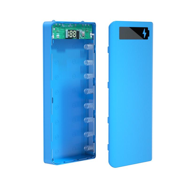 No-Weld 8-Section 18650 Battery Charger Case with Digital Display