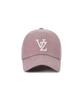 Bajal Monogram Applique Oversized Washed Ball Cap Pink