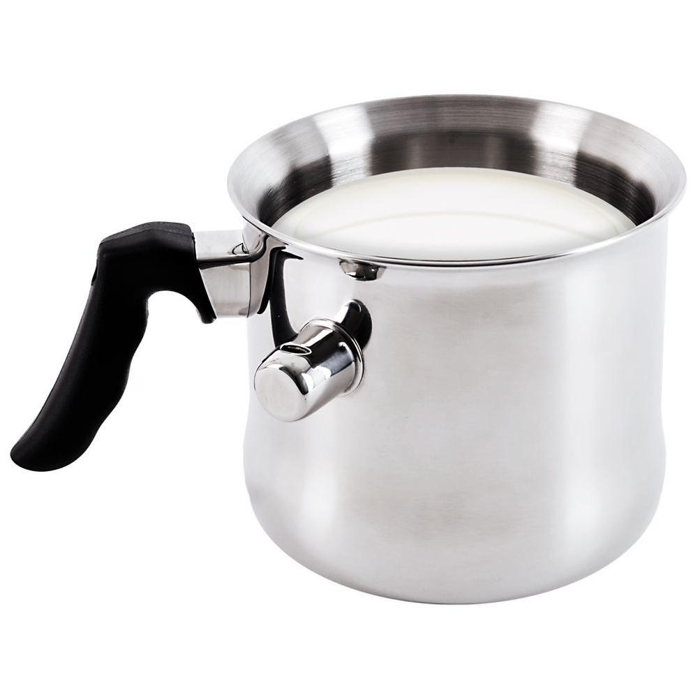 Milk Pot Saucepan with Water Jacket for Cooking Milk Sauces 2.5L
