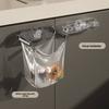 Plastic Suction Cup Trash Bag Holder With Foldable Design For Kitchen And Bathroom Storage