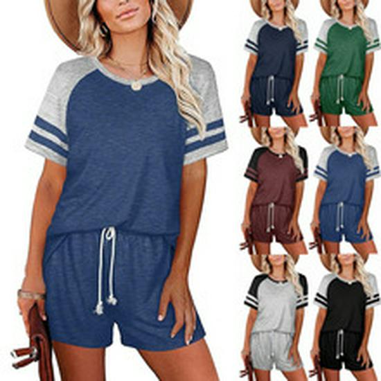 2025 Sommer Damen Europäischer & Amerikanischer Print Bandeau Weite Hosen Zweiteiliges Set
