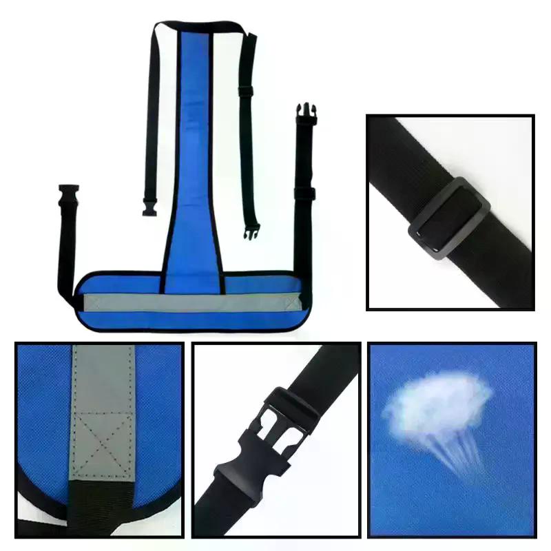 Adjustable Wheelchair Safety Belt Prevent Tilting Or Falling Fixing Wheelchair Harness Strap Anti-fall With Front Cushion