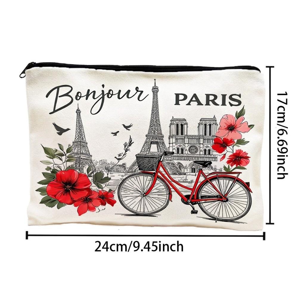 Floral Print Travel Makeup Organizer Large Capacity Toiletry Case Durable Cosmetic Bag  Bridesmaid