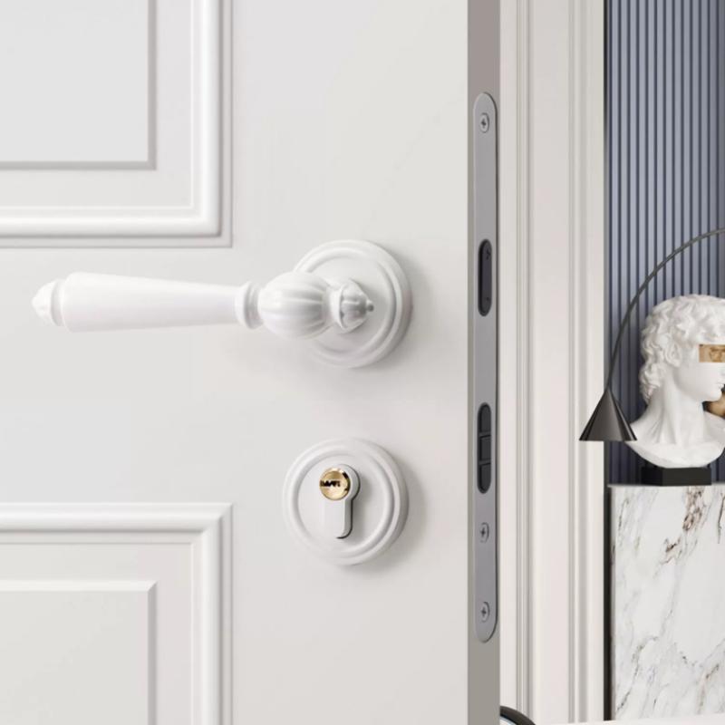Gate Bedroom Door Lock Aluminium Alloy Silent Door Lock Door Handle Hardware Accessories Split Locks Metal Safety Locks