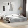 VidaXL Bed Frames and Drawers Concrete Grey 200x200 Cm Engineered Wood, Bed, Storage Bed, Double Bed Frame, Bed 3280632
