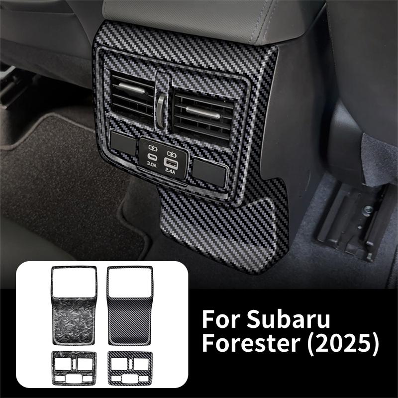 For Subaru Forester 2025 ABS Carbon Fiber Forged Carbon Style LHD Car Front Reading Light Panel Sticker Interior Accessories.
