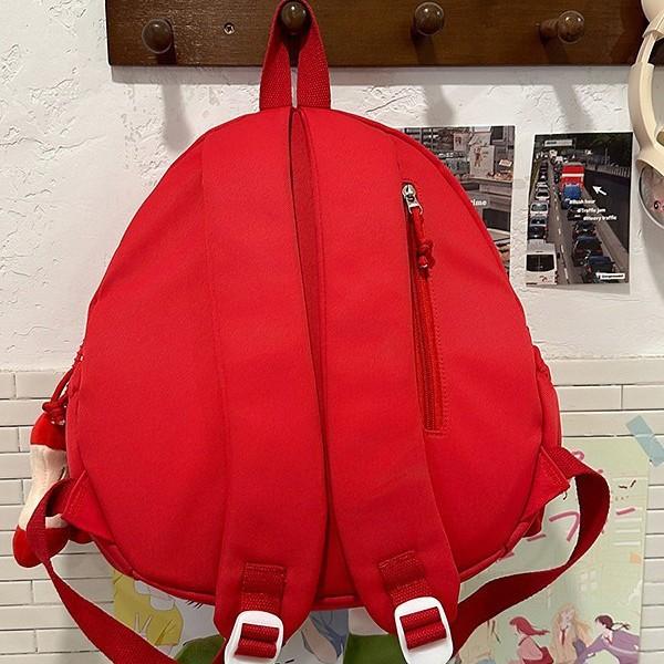Schoolbag Children's Cute Apple School Bag Girls Japanese Lightweight Cartoon Large Capacity Backpack Casual Cloth Bag Travel Backpack