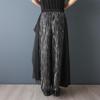 Black Plus Size Vintage High Waist Casual Loose Summer Wide Leg Pants Women Trousers