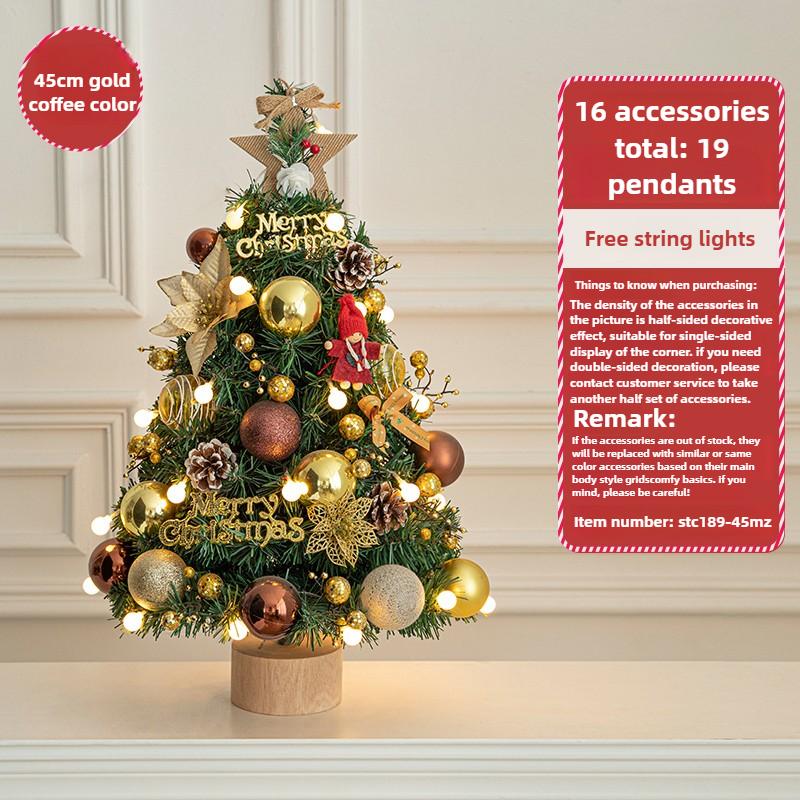 For New Christmas Tree Home Small Desktop Ornament Diy Material Packaging Decoration Christmas Decoration Mini Christmas Tree