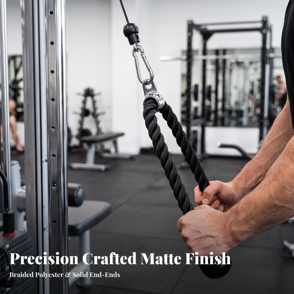 Tricep Rope Non-Slip Cable Attachment Coated for Bodybuilders