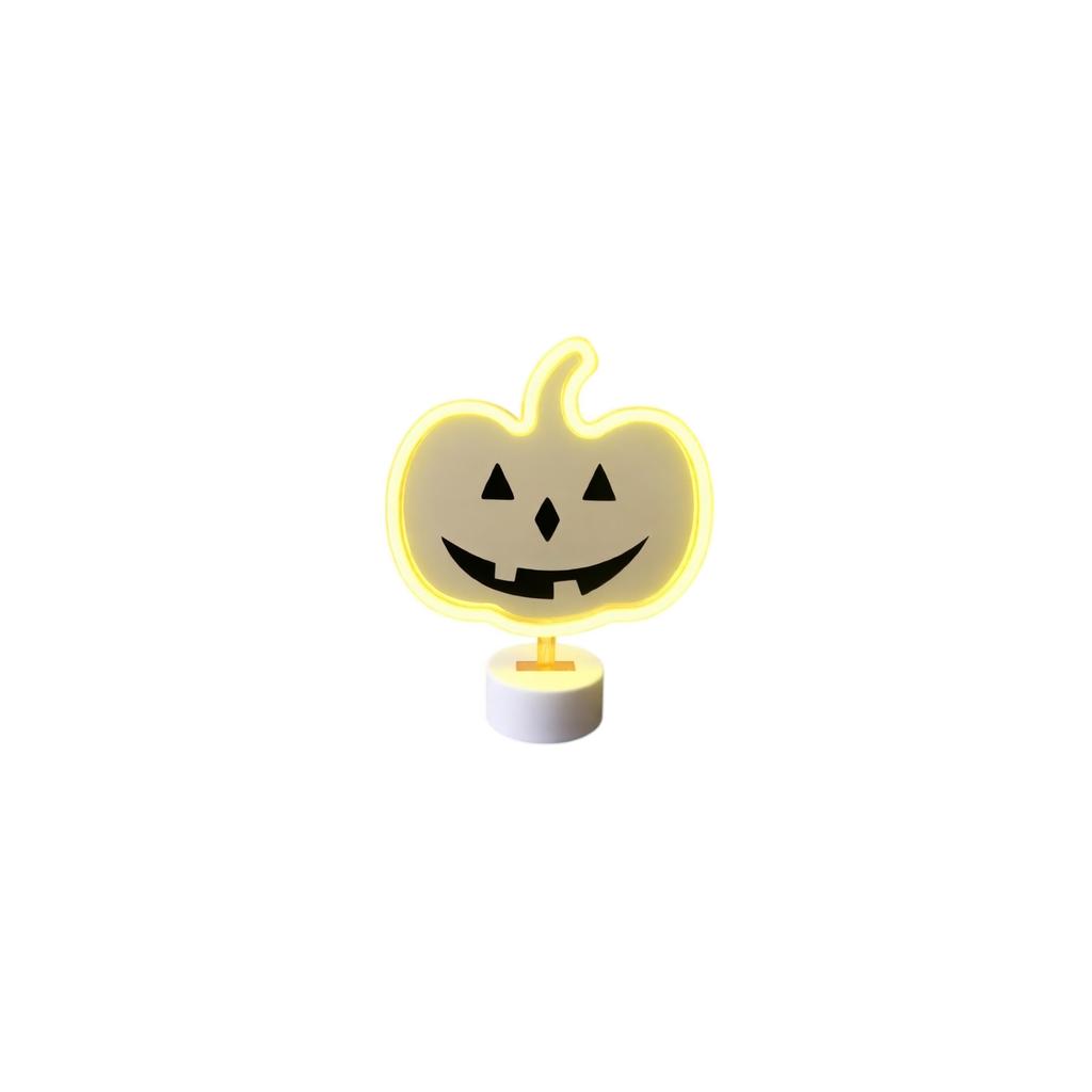 Halloween Neon Pumpkin Night Light Decorative Lamp for Holiday Party Decor Gift