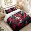 Bedding Set 1 Duvet Cover 2 Pillowcases AC Milan Print Bedroom Home Decoration
