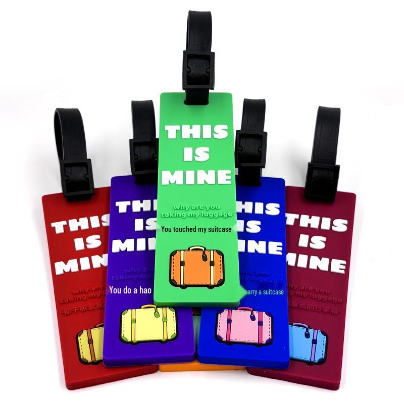 Original Macaron Soft PVC Luggage Tag with Epoxy Printing