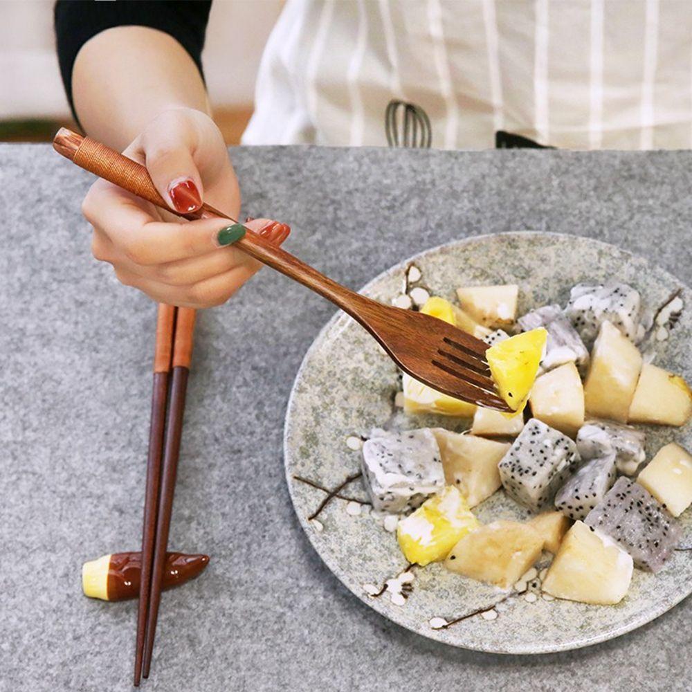 Dinner Kit Wooden Dinnerware Home Tableware Fork Chopsticks Spoon Set Cutlery Utensils Sets