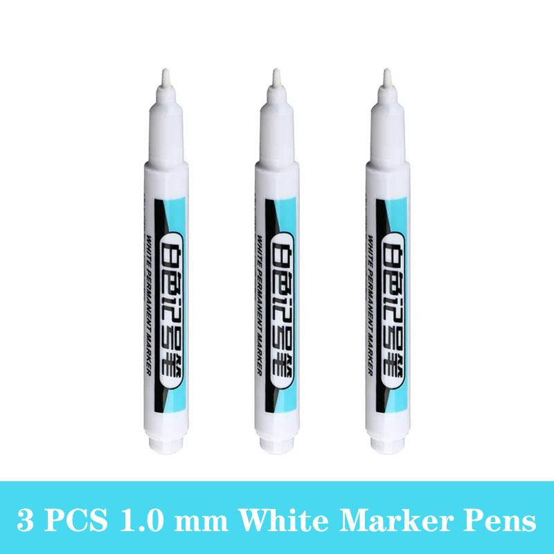 3/5 PCS White Permanent Paint Marker Set for Wood Rock Plastic Leather Glass Stone Metal Canvas Art Supplies Painting Supplies