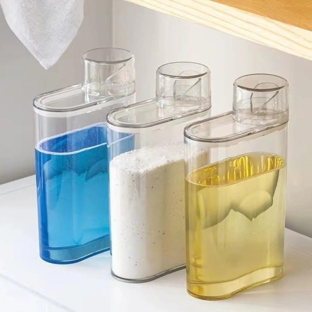Pulver Væske Vaskemiddel Stoffvaskemiddel Dispenser Vaskemiddel Oppbevaringsflasker Vaskerom