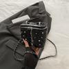 New Fashion Mini Quilted Box Bag for Women Diamond Stitch Faux Leather Chain Shoulder Crossbody Purse