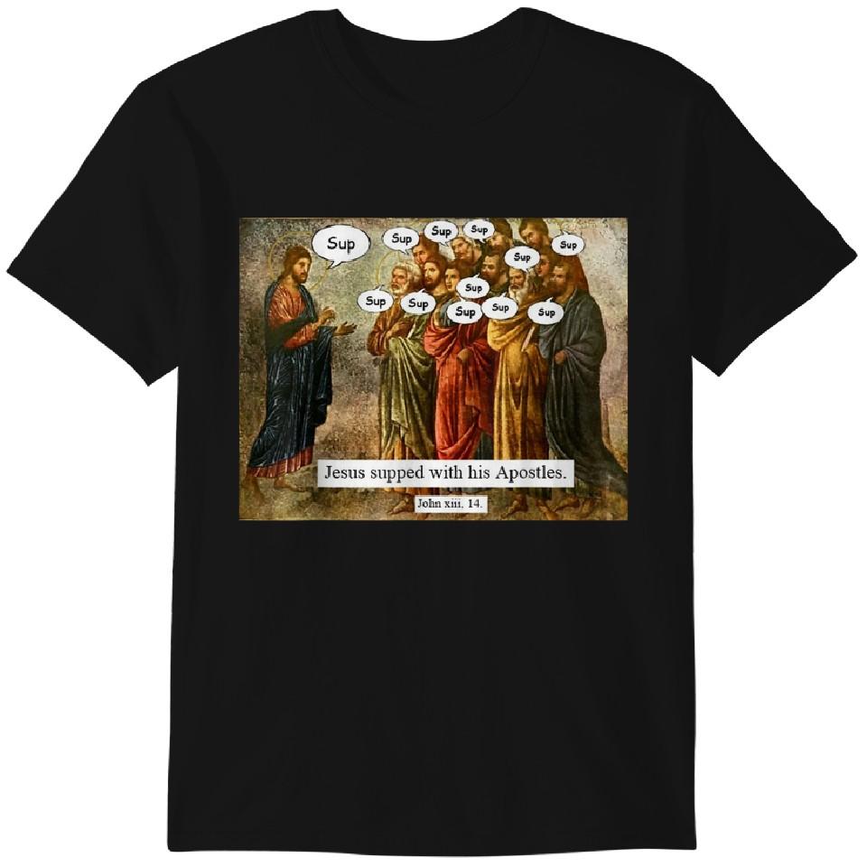 

Funny Jesus T-Shirt Funny Christian Jesus Apostles Meme Classic T-shirt L