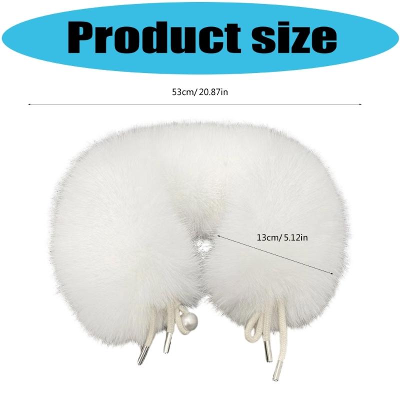 Kragen Plüschkragen Pelziger Schal Warmes Winteraccessoire Weiches Polyester Für den Täglichen Gebrauch Nackenwärmer