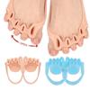 Toe Separator Pad with Thick Shock-Absorbing Sole, Arch Massage, Anti-Wear Design, and Flexible Traction Strap