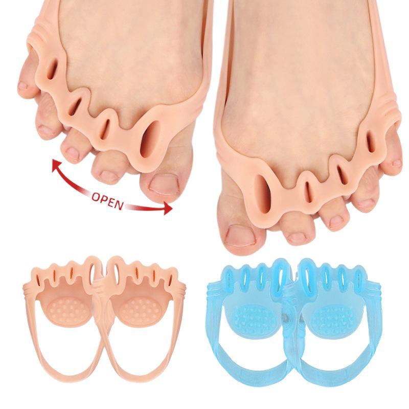 Toe Separator Pad with Thick Shock-Absorbing Sole, Arch Massage, Anti-Wear Design, and Flexible Traction Strap