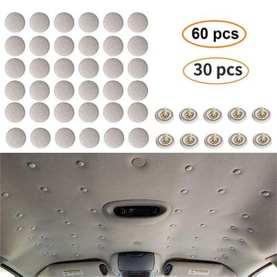 10/30/60PCS Car Roof Headliner Repair Button Roof Repair Rivets Auto Roof Snap Rivets Retainer with Installation Tool