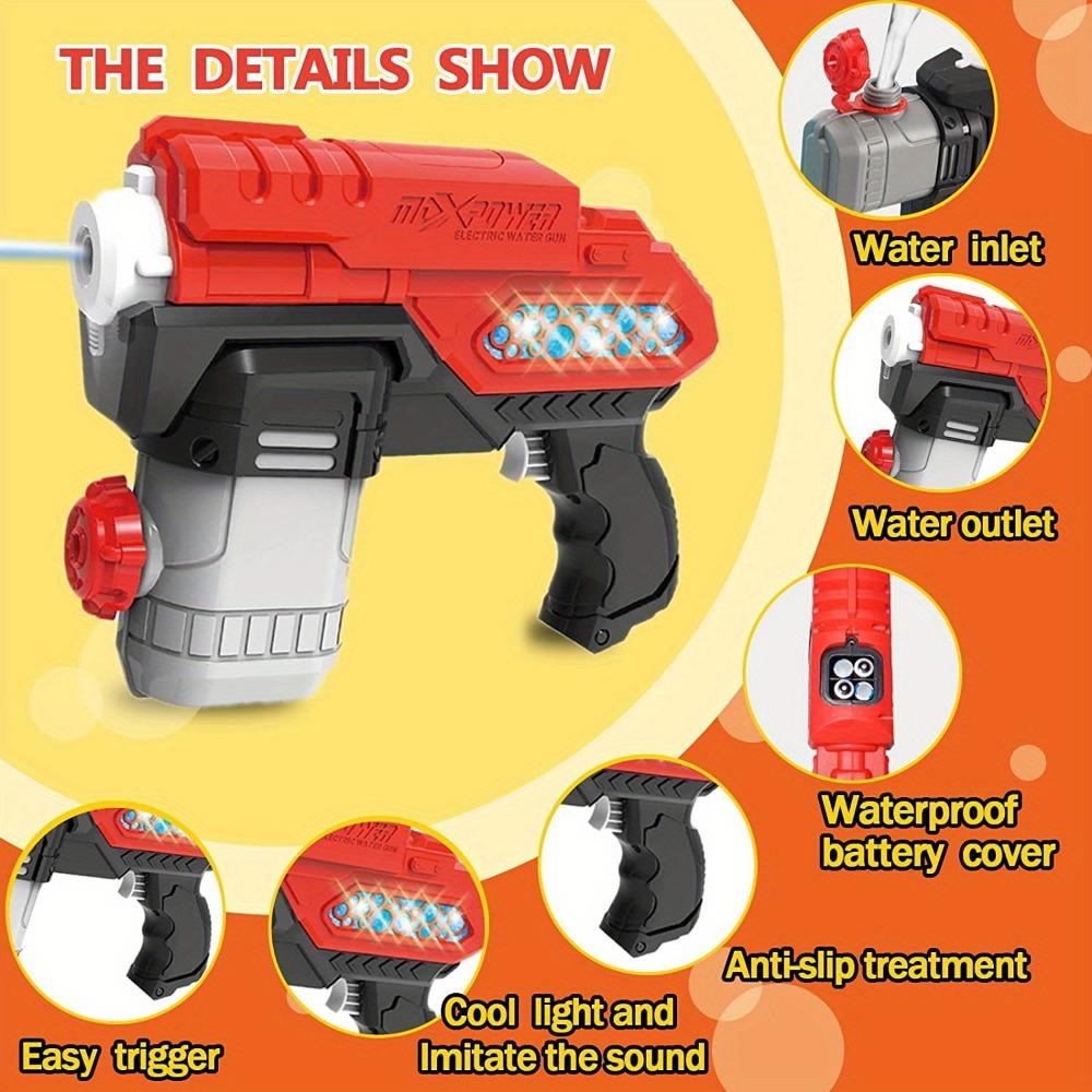 Elektrische Wasserpistole, 300 cc, große Kapazität, automatisches Wasserpistolen-Spielzeug, Sommer-Pool-Party, Strand, Outdoor-Spielzeug