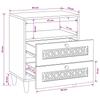 Nightstand Light Brown 50 x 33 x 62 cm Particleboard