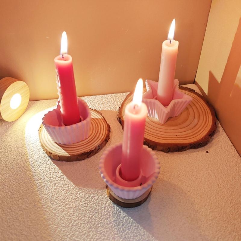 Multifunctional Striped Home Decors Mold Reusable Silicone Mold for Striped Candlestick Creation for Hobbyists