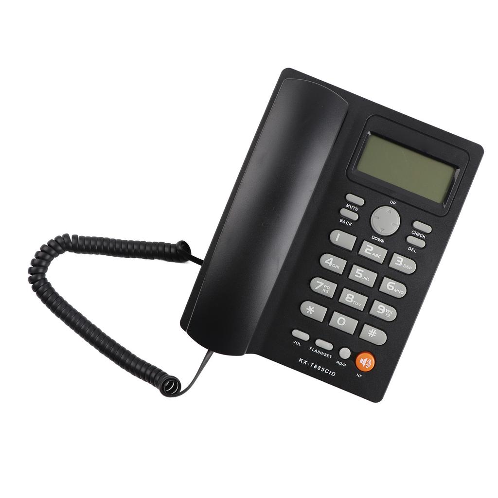 Caller ID Telephone Hands Free Calling Home Office Hotel Landline Phone English (Black)